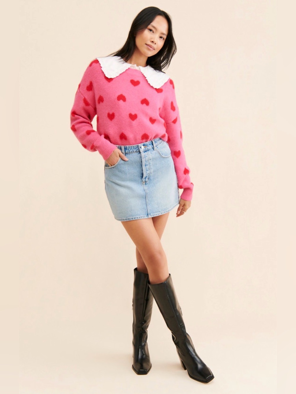 Molly Bracken Knitted Heart Sweater - Picture 5 of 12